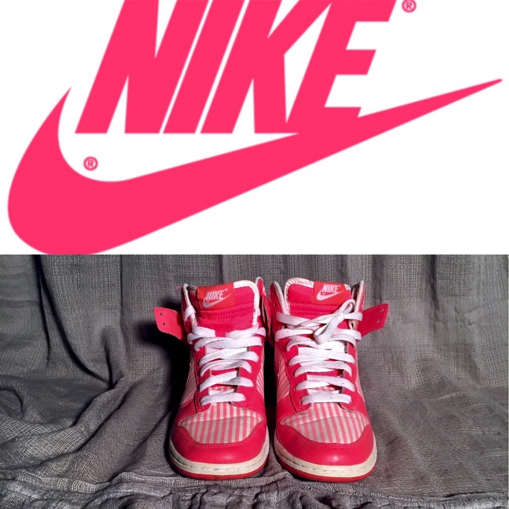 Nike Hightops; Peppermint PinStriped Vintage Kicks